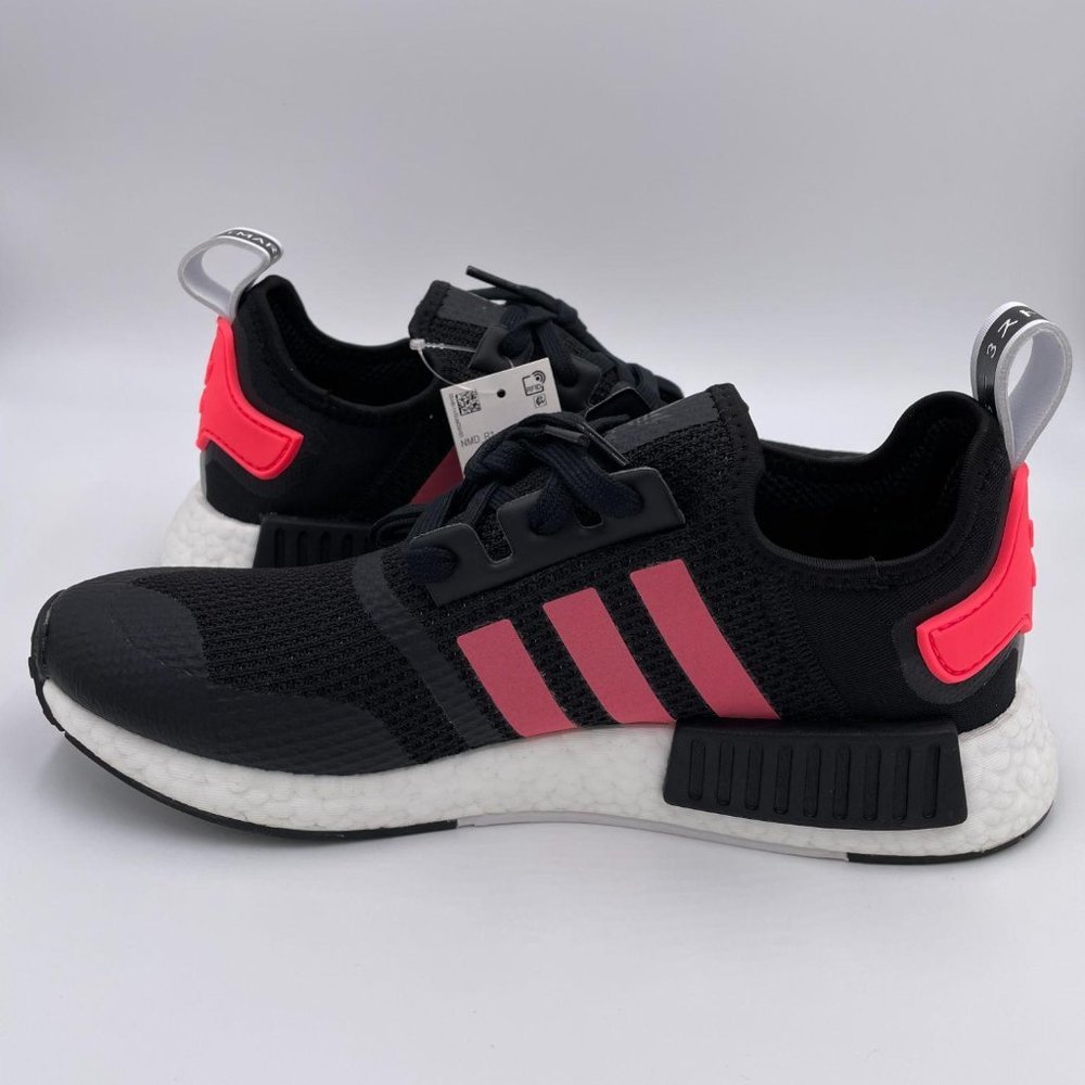 Adidas NMD R1 Black / Pink / White Mens Shoes - Picture 2 of 8